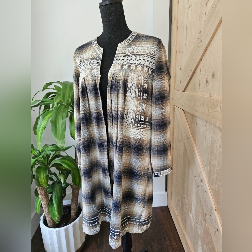 dRA Los Angeles size S‎ embroidered plaid women's outerwear